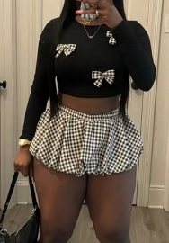 (Real Image)2025 Styles Women Butterfly Bow Skirt and Pants Set: Chic and Feminine