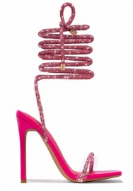(Sliver)2025 Styles Women Strappy Cutout Peep-Toe Stilettos: Slimming and Chic Roman-Style Sandals