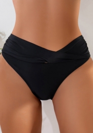 (Only Bottom)2025 Styles Women Solid Quick-Dry High-Waist Bikini Bottoms