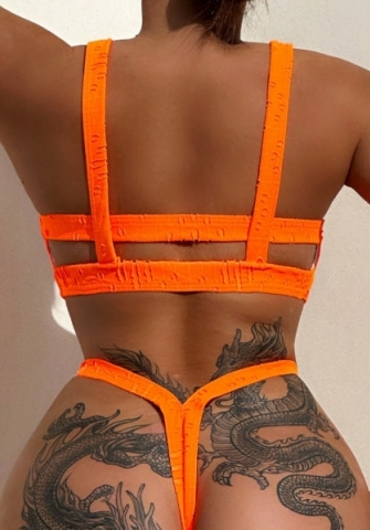 (Orange)2023 Styles Women Sexy&Fashion Spring&Summer TikTok&Instagram Styles Bandage Bikini Set