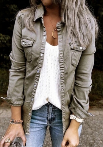 2023 Styles Women Sexy&Fashion Spring&Summer TikTok&Instagram Styles Jeans Front Button Coats