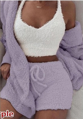 (Purple)2024 Styles Women Sexy&Fashion Sprint/Summer TikTok&Instagram 3 Piece Sets