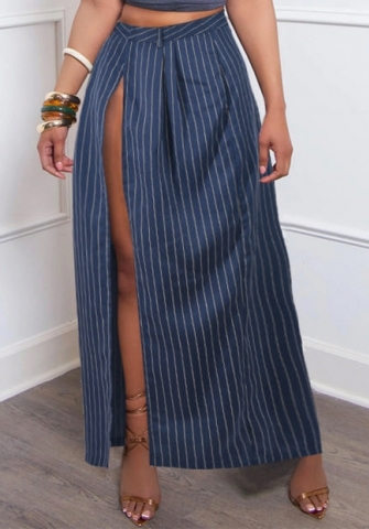 (Real Image)2024 Styles Women One-Piece Sexy Cotton-Blend Woven Striped Skirt